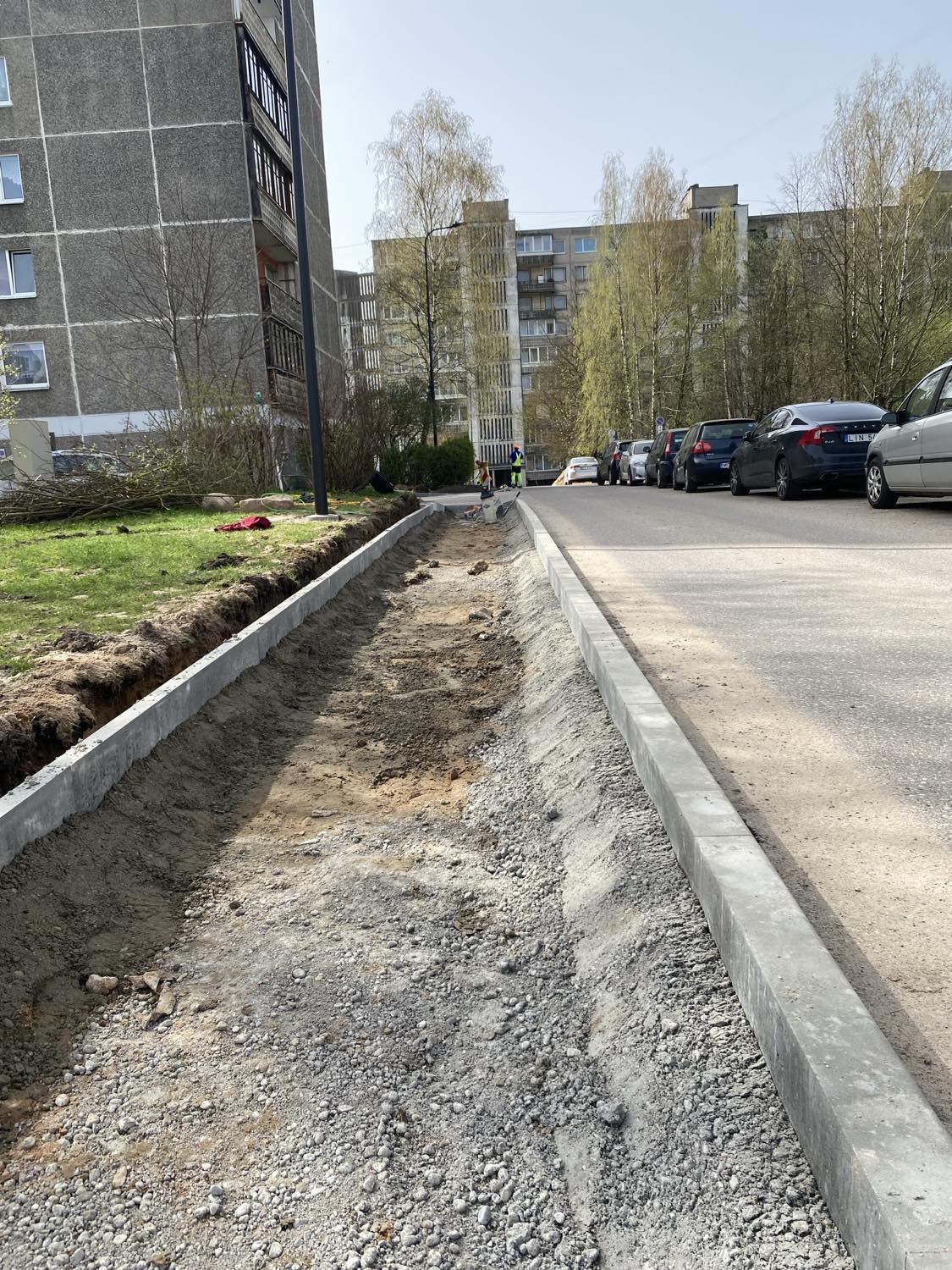 Manranga - Pagrindo paruošimas, takelio klojimo darbai. Viršulišių g., Vilnius