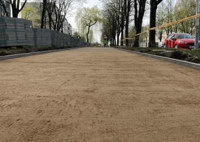 Manranga - Pagrindų paruošimas, takelio klojimo darbai. Žėručio g. Vilnius 3