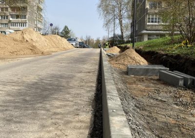 Manranga - Pagrindo paruošimas, takelio klojimo darbai. Viršulišių g., Vilnius-1